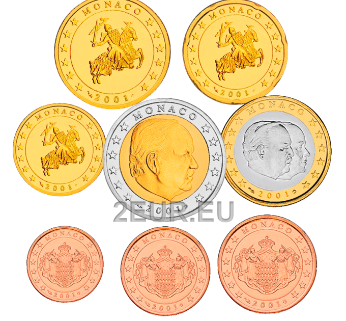 Monaco UNC set 2001 - Ensemble de pièces en euros