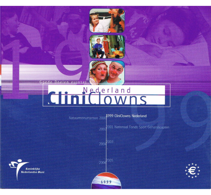 Pays-Bas Coffret euro BU 1999 - Les clowns de la clinique