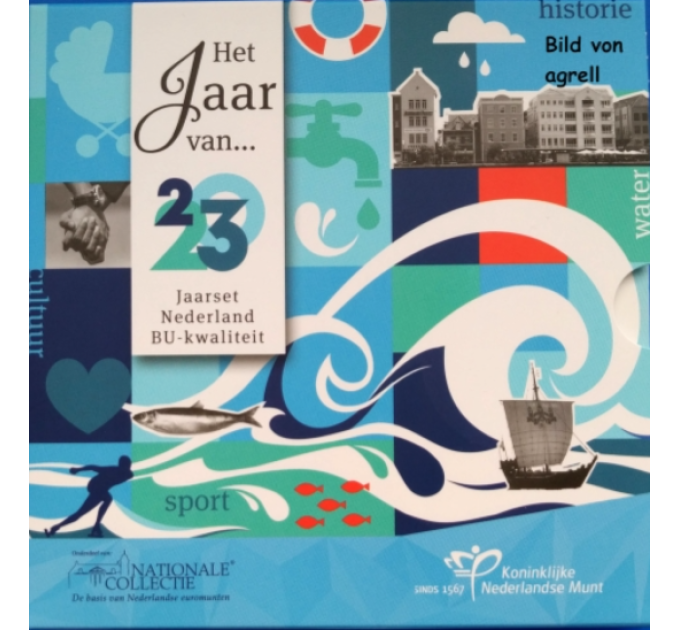Pays-Bas Coffret euro BU 2023 - Éléments - Eau