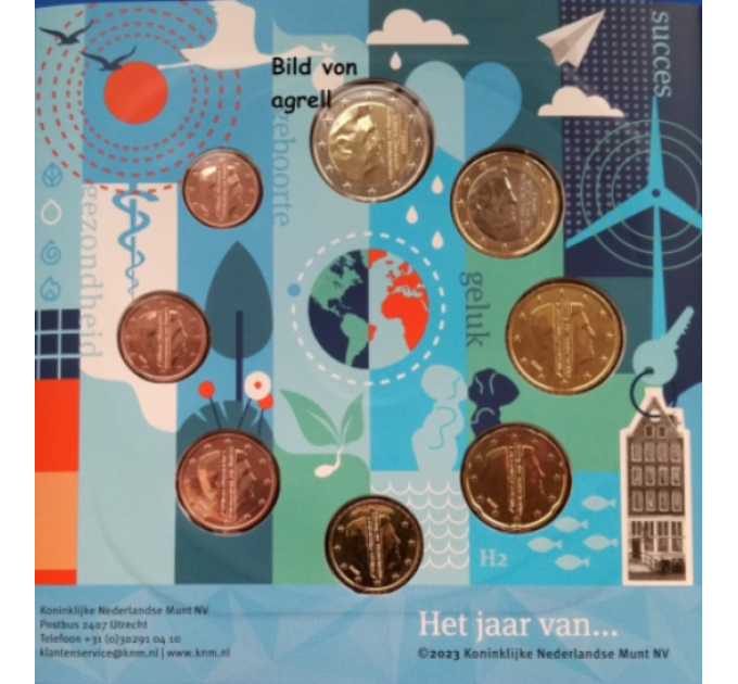 Pays-Bas Coffret euro BU 2023 - Éléments - Eau
