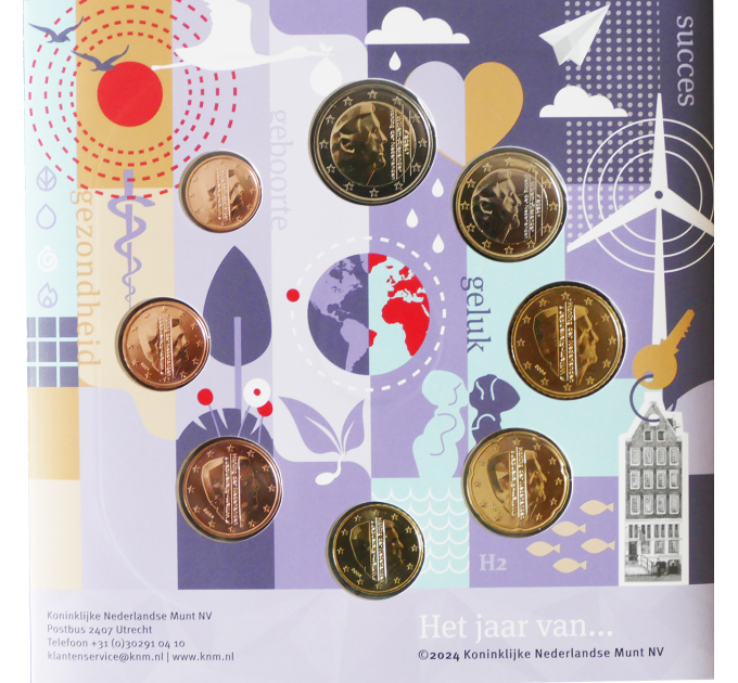 Pays-Bas Coffret euro BU 2024 - Éléments - Air