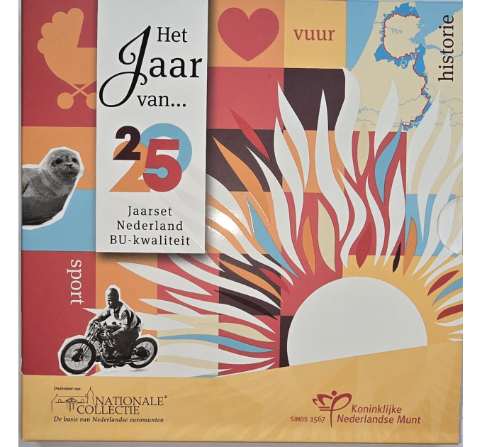 Pays-Bas Coffret euro BU 2025 - Éléments - Feu