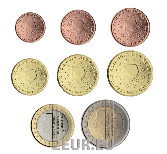 Pays-Bas Coffret Euros UNC 2001