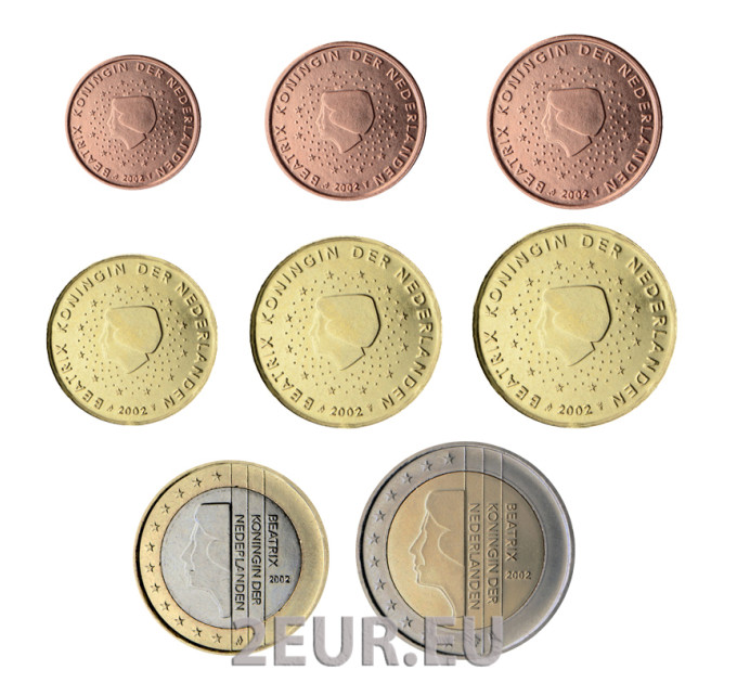 Pays-Bas Coffret Euros UNC 2002