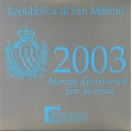 Saint Marin Coffret Euro BU + Pièce de 5 euros en argent 2003