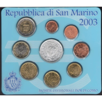 Saint Marin Coffret Euro BU + Pièce de 5 euros en argent 2003
