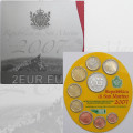 Saint Marin Coffret Euro BU + Pièce de 5 euros en argent 2007