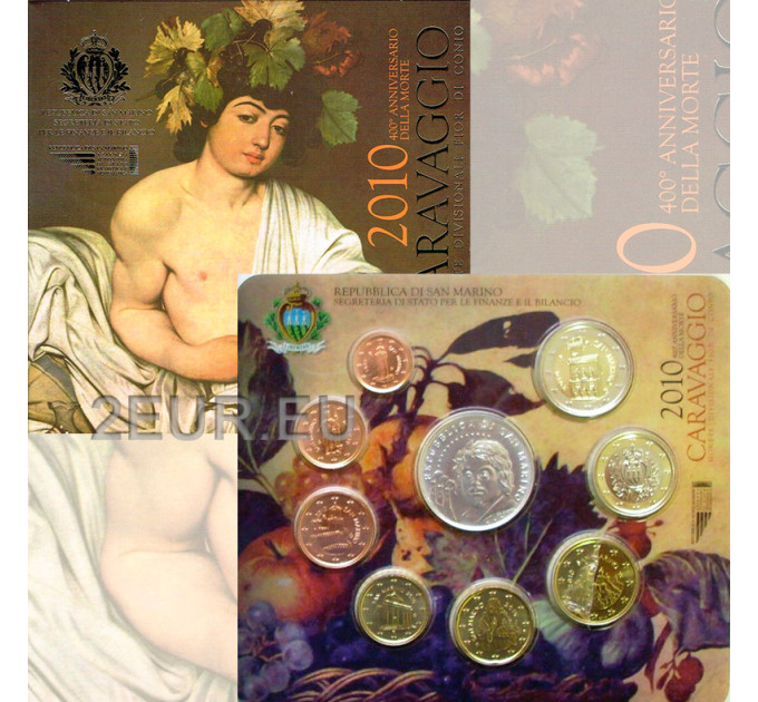 Saint Marin Coffret Euro BU + Pièce de 5 euros en argent 2010