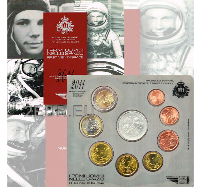 Saint Marin Coffret Euro BU + Pièce de 5 euros en argent 2011