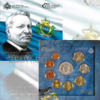 Saint Marin Coffret Euro BU + Pièce de 5 euros en argent 2012