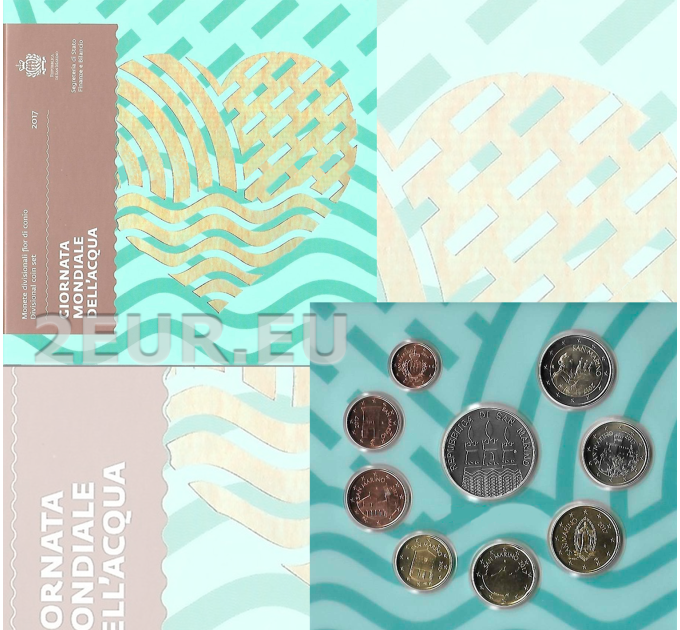 Saint Marin Coffret Euro BU + Pièce de 5 euros en argent 2017