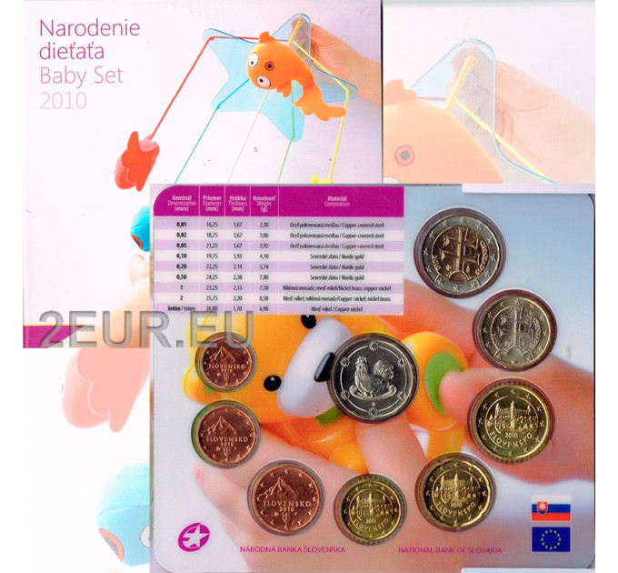 Slovaquie Coffret euro BU 2010 - Ensemble bébé