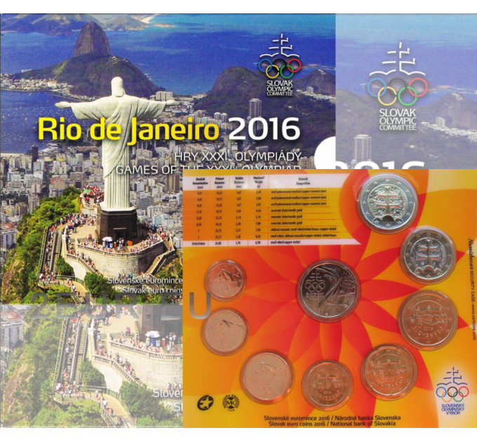 Slovaquie Coffret Euro BU 2016 - XXXIes Jeux Olympiques à Rio de Janeiro