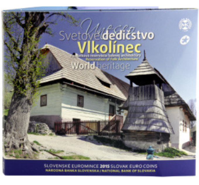 Slovaquie Coffret euro BU 2015 - L'UNESCO en Slovaquie - Vlkolínec
