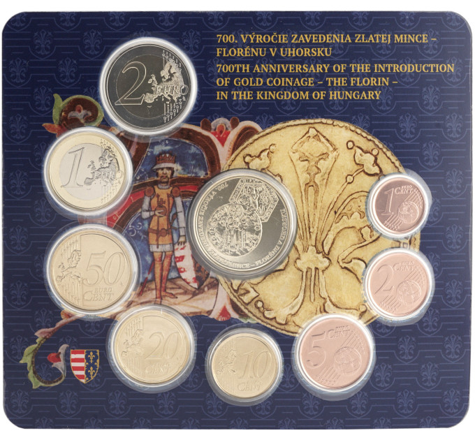 Slovaquie Coffret euro BU 2025 - 700e anniversaire de l'introduction de la pièce d'or - le florin