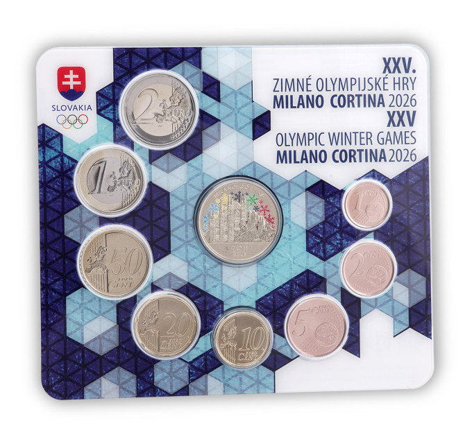 Slovaquie Coffret euro BU 2026 - Jeux olympiques d'hiver, Milan - Cortina