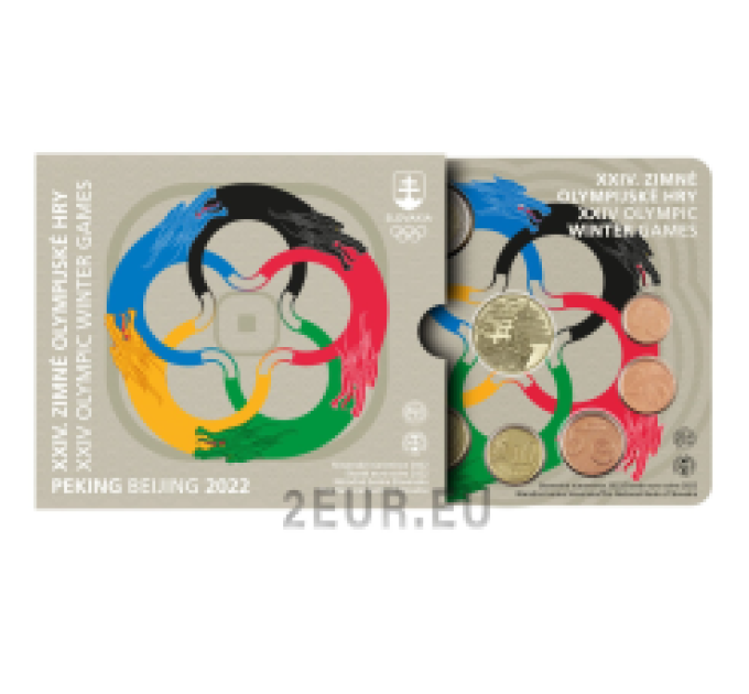 Slovaquie Coffret euro BU 2022 - Jeux Olympiques d'hiver - Pékin 2022