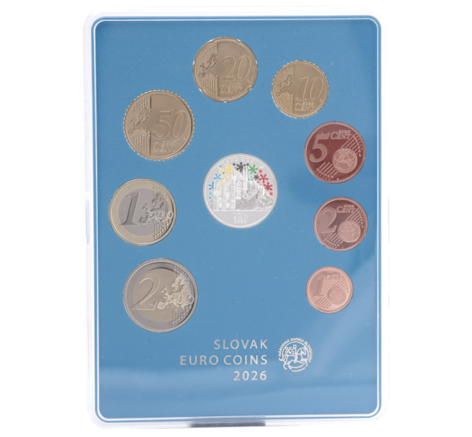 Slovaquie Coffret euro BE 2026 - Jeux olympiques d'hiver, Milan - Cortina