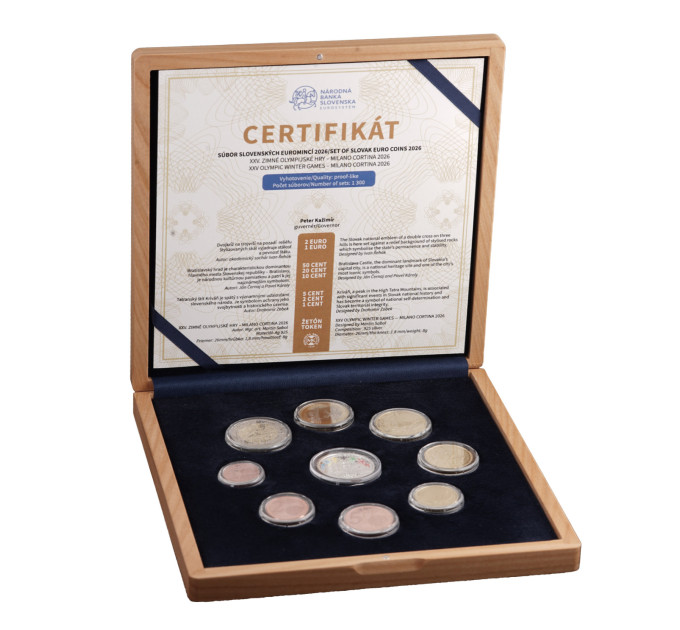 Slovaquie Coffret euro BE 2026 - Jeux olympiques d'hiver, Milan - Cortina