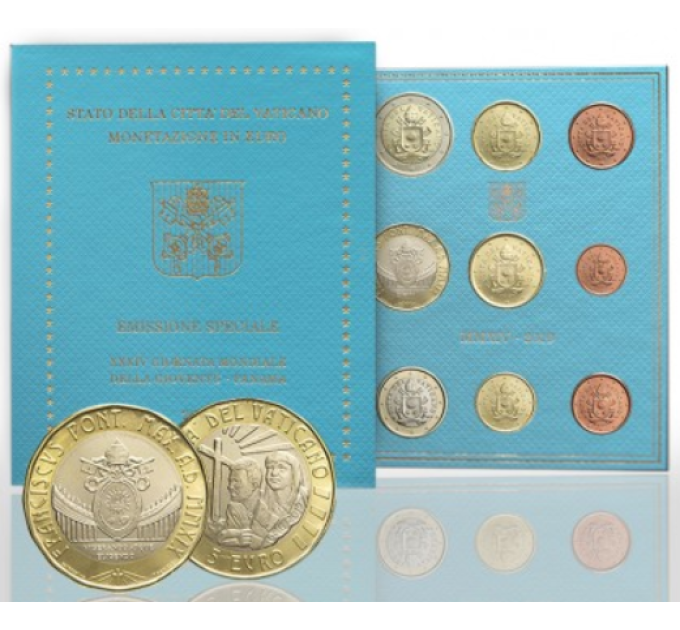 Vatican coffret BU + 5 EURO 2019 - 34e Journée mondiale de la jeunesse au Panama