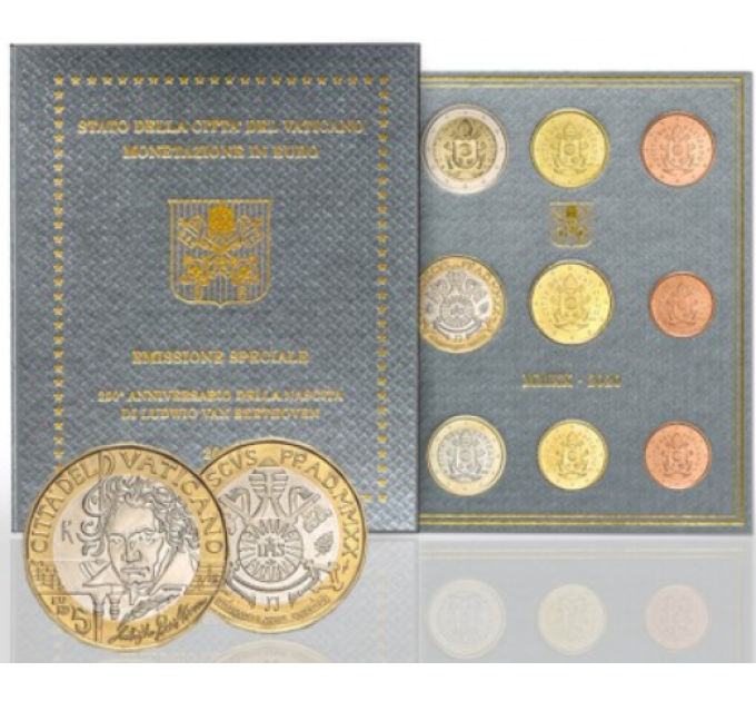 Vatican coffret BU + 5 EURO 2020 - 250e anniversaire de la naissance de Ludwig van Beethoven