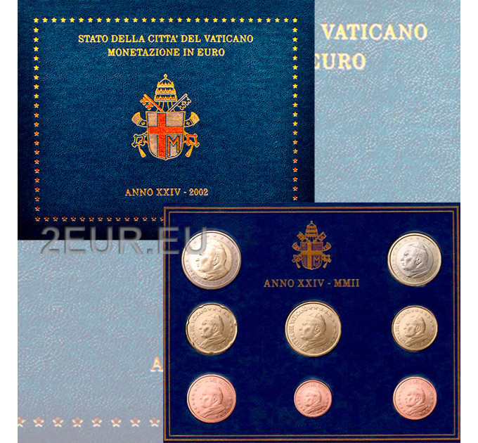 Vatican coffret BU 2002 - Coffret euros 