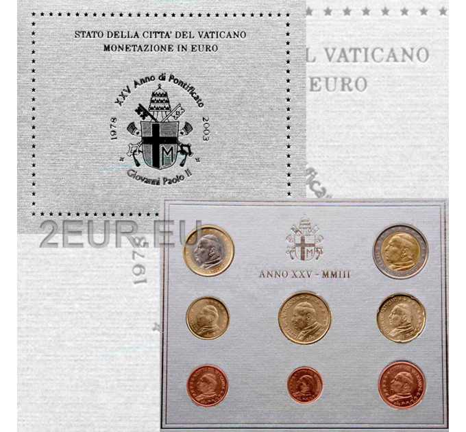 Vatican coffret BU 2003 - Coffret euros 