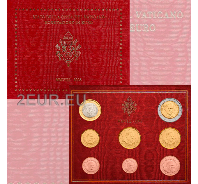 Vatican coffret BU 2008 - Coffret euros 