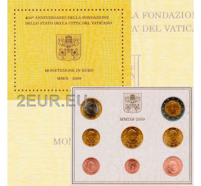 Vatican coffret BU 2009 - Coffret euros 