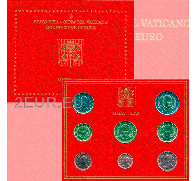 Vatican coffret BU 2015 - Coffret euros 
