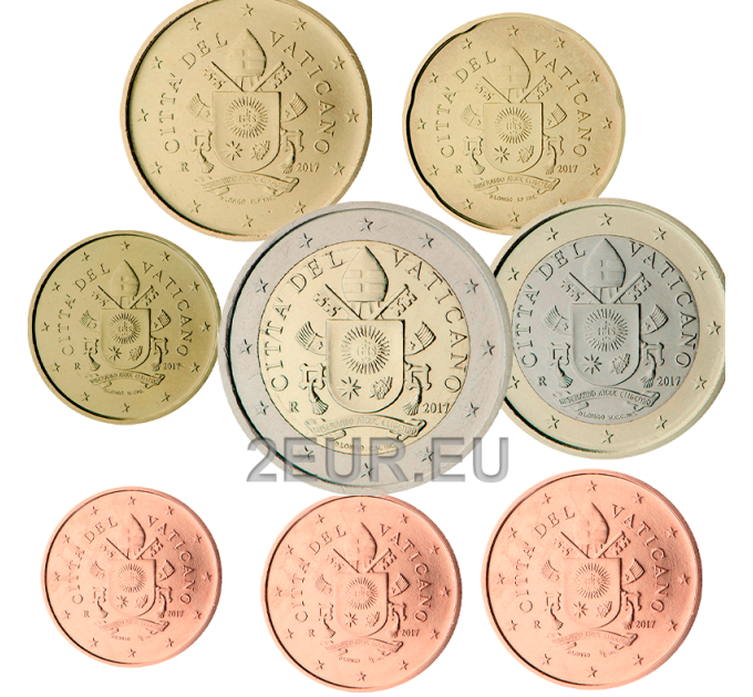 Vatican coffret UNC 2017 - Coffret euros 