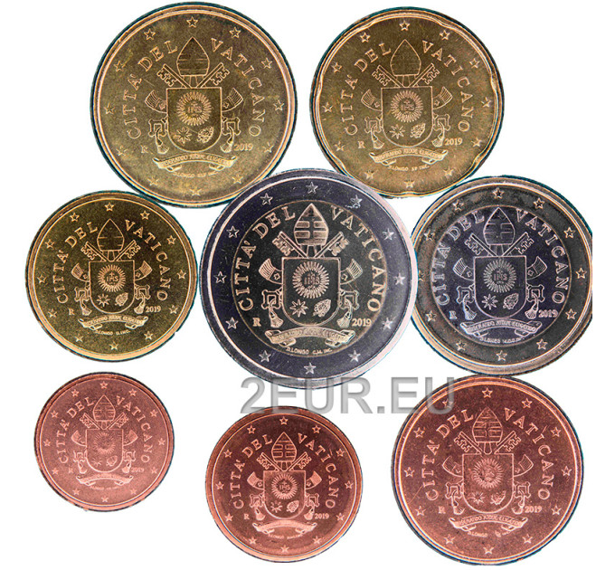 Vatican coffret UNC 2019 - Coffret euros 