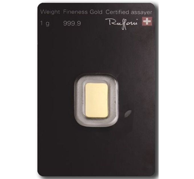 1g Lingot d'or Argor Heraeus