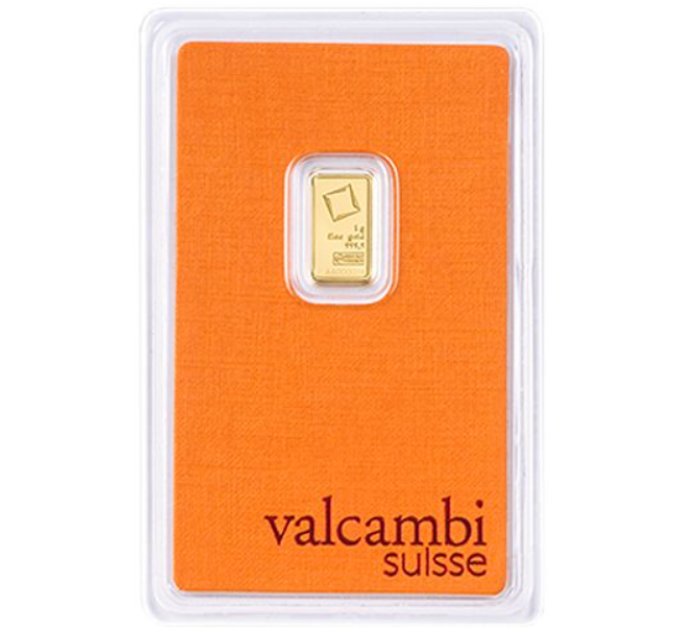 1g Lingot d'or Valcambi