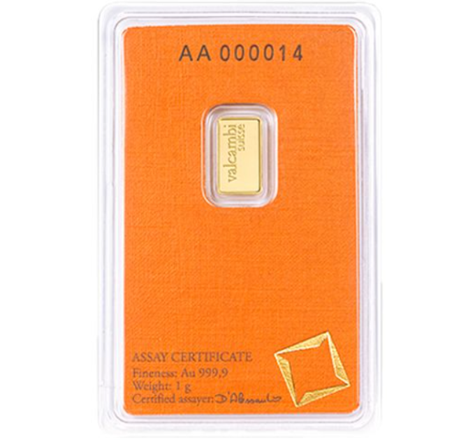 1g Lingot d'or Valcambi