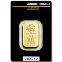 10g Lingot d'or Argor Heraeus
