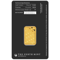 10g Lingot d'or Perth Mint