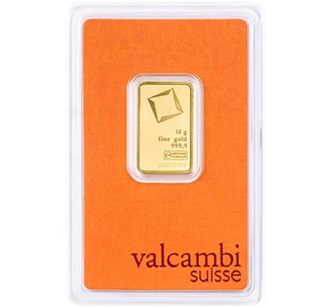 10g Lingot d'or Valcambi
