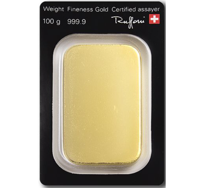 100 g Lingot d'or Argor Heraeus