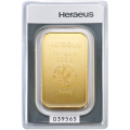 100 g Lingot d'or Heraeus