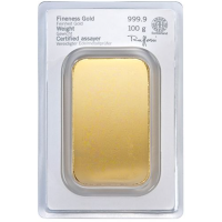 100 g Lingot d'or Heraeus