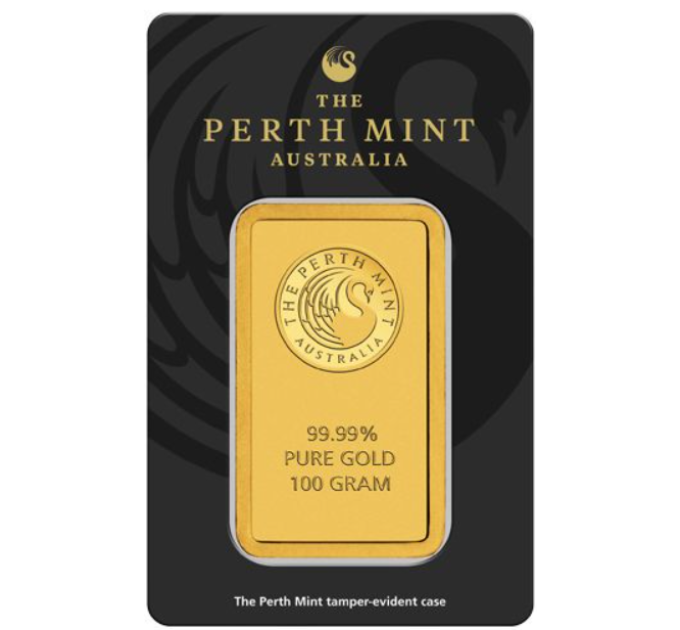 100 g Lingot d'or Perth Mint