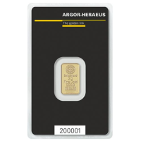 2g Lingot d'or Argor Heraeus