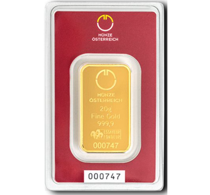 20g Lingot d'or Austrian Mint