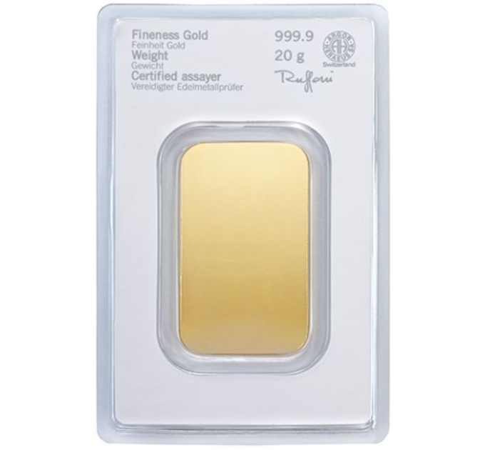 20g Lingot d'or Heraeus