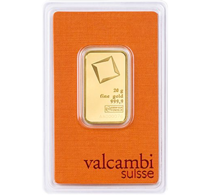 20g Lingot d'or Valcambi