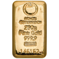 250 g Lingot d'or Fabricants LBMA