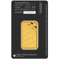 31,1g Lingot d'or Perth Mint