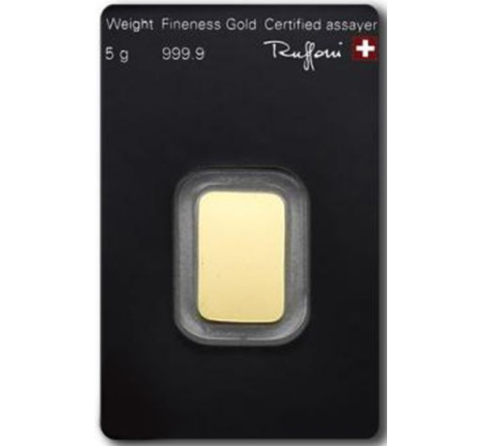 5g Lingot d'or Argor Heraeus