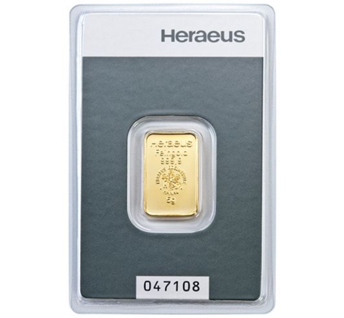 5g Lingot d'or Héraeus